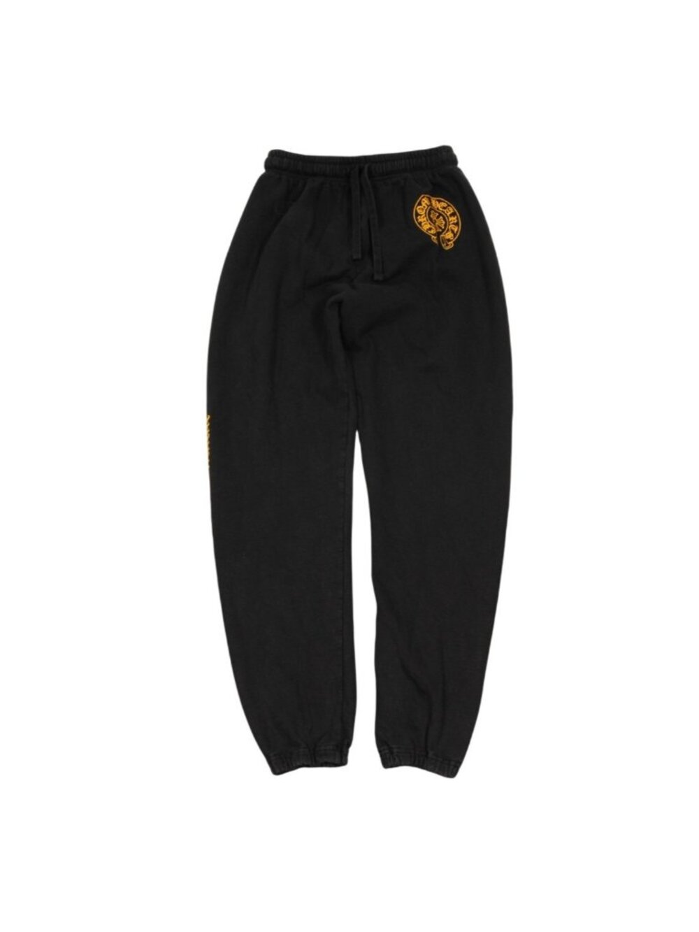 Chrome Hearts Horseshoe Jogger Black Gold Size Medium Website Logo Sweat Pants